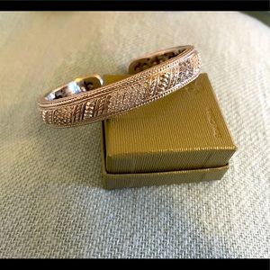 Judith Ripka diagonal diamonique cuff bracelet